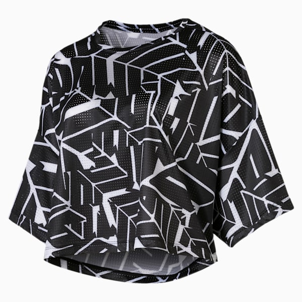 CosmicTee TZ, puma black-puma white AOP, extralarge