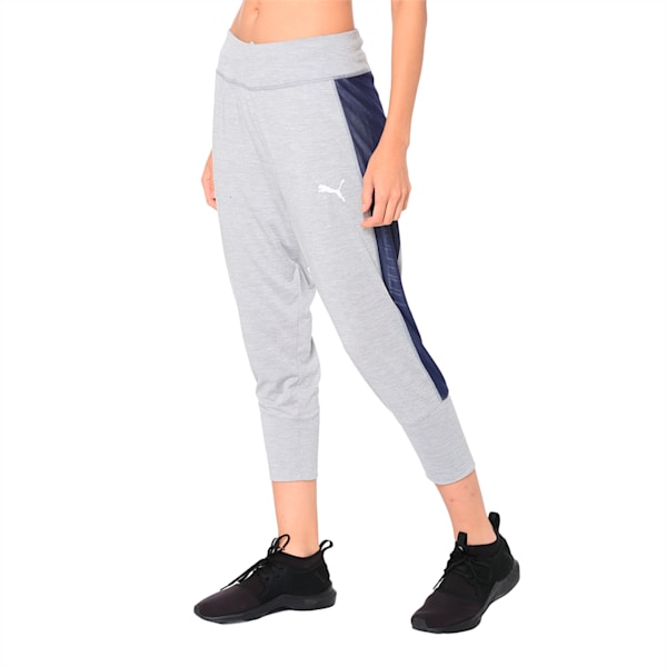 Knockout Woven Women's 3/4 Pants, Light Gray Heather, extralarge-IND