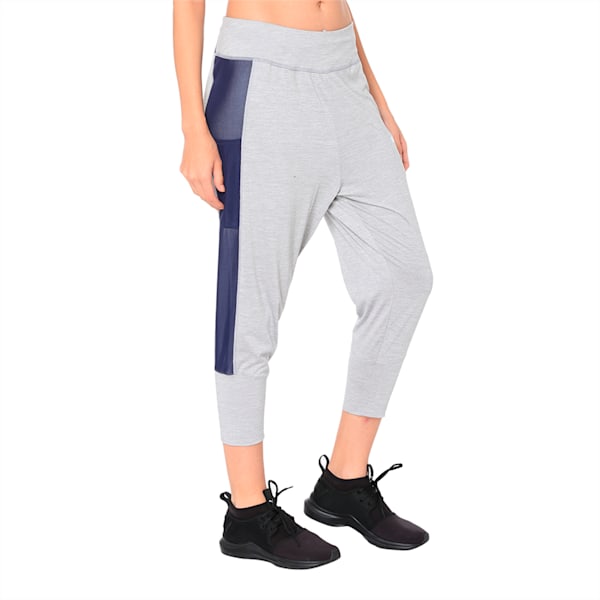Knockout Woven Women's 3/4 Pants, Light Gray Heather, extralarge-IND