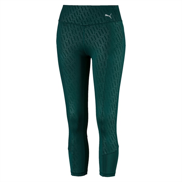 Bold Graphic 3/4 Women's Training Tights, Ponderosa Pine-Emboss, extralarge-IND