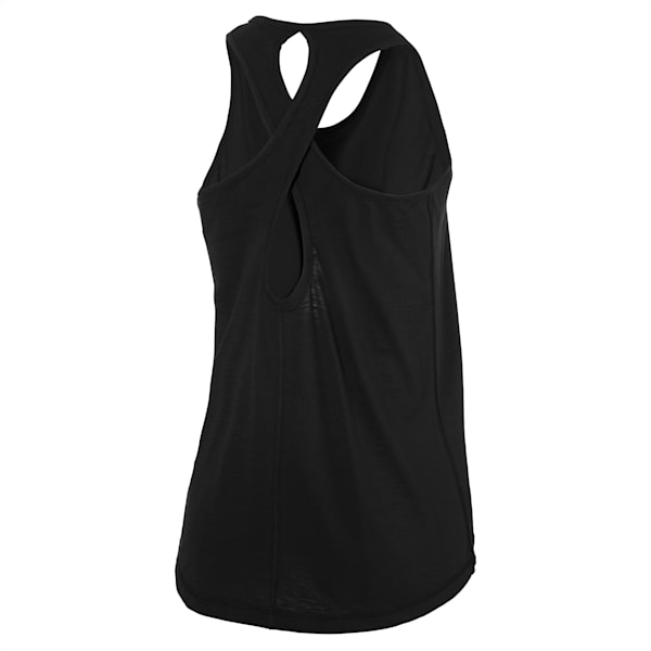 Twist It Women’s Logo Tank, Puma Black Heather, extralarge