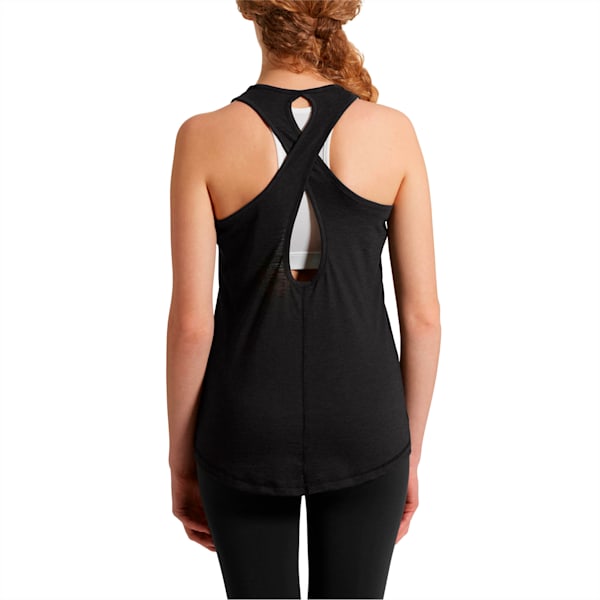 Twist It Women’s Logo Tank, Puma Black Heather, extralarge