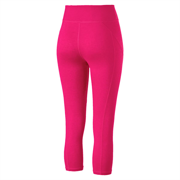 Yogini Logo 3/4 Women's Tights, Fuchsia Purple Heather, extralarge-IND