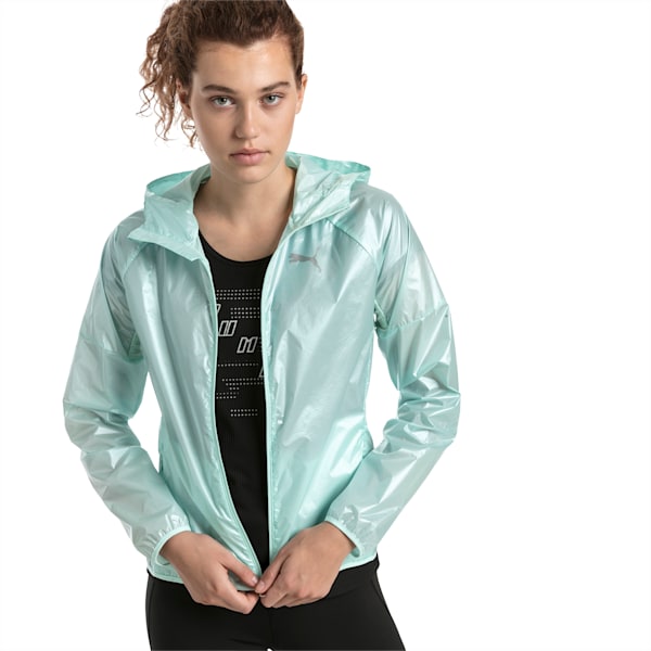 Last Lap Women’s Metallic Jacket, Fair Aqua-metallic, extralarge