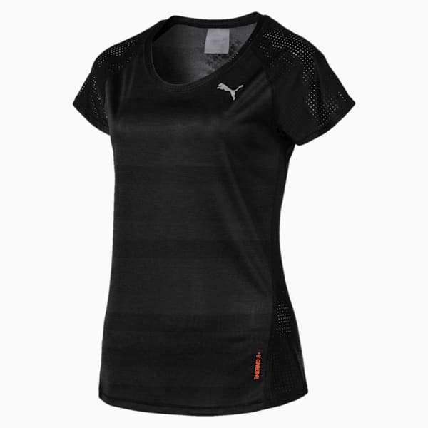 Thermo- R+ Women’s Performance Tee, Puma Black Heather, extralarge