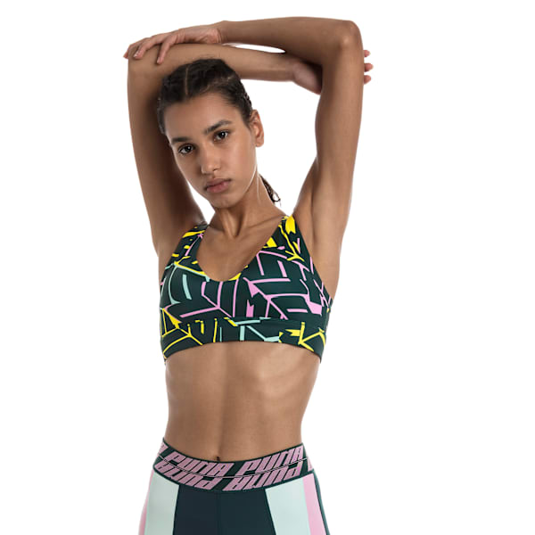 Cosmic TZ Women’s Mid Impact Bra, pondpine-PalePink-graphic, extralarge