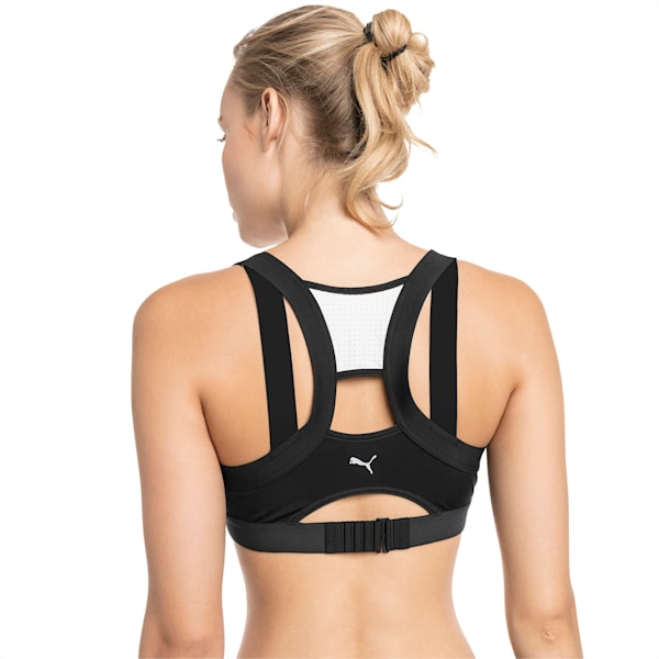 Density Women's High Impact Bra, Puma Black-Puma White, extralarge