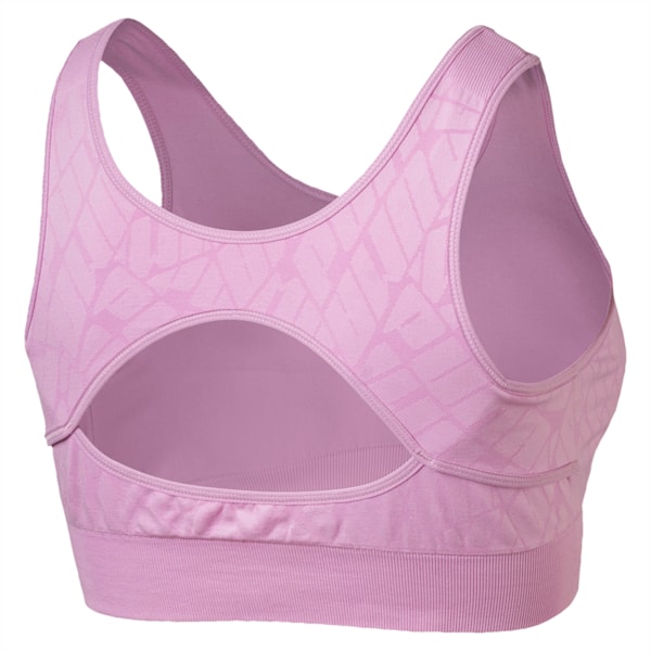 Women's Medium Support Seamless Sports Bra, Pale Pink, extralarge-IND