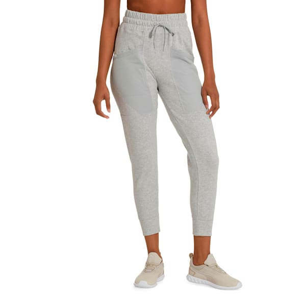 Yogini Women's 7/8 Pants, Light Gray Heather, extralarge