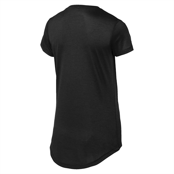 Heather Small Cat Women's Training Tee, Puma Black Heather, extralarge-IND