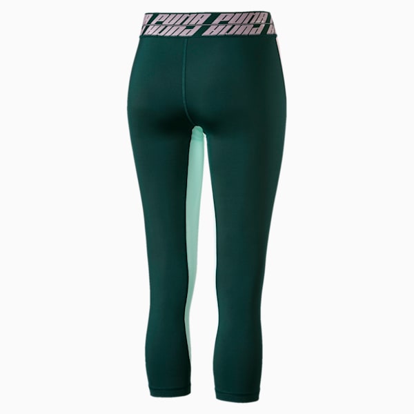 Own It Women’s 3/4 Leggings, Ponderosa Pine-Fair Aqua, extralarge