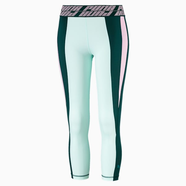 Own It Women’s 3/4 Leggings, Ponderosa Pine-Fair Aqua, extralarge