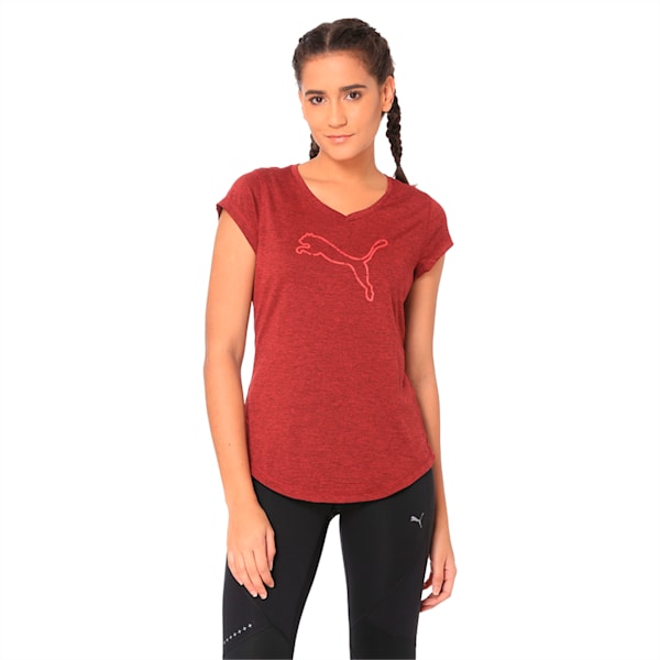 Heather Cat Tee, Pomegranate Heather, extralarge-IND