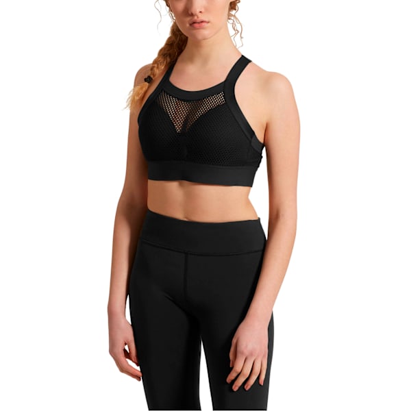 PUMA Womens X Goop Sports Bra Athletic Casual Moisture Wicking - Black