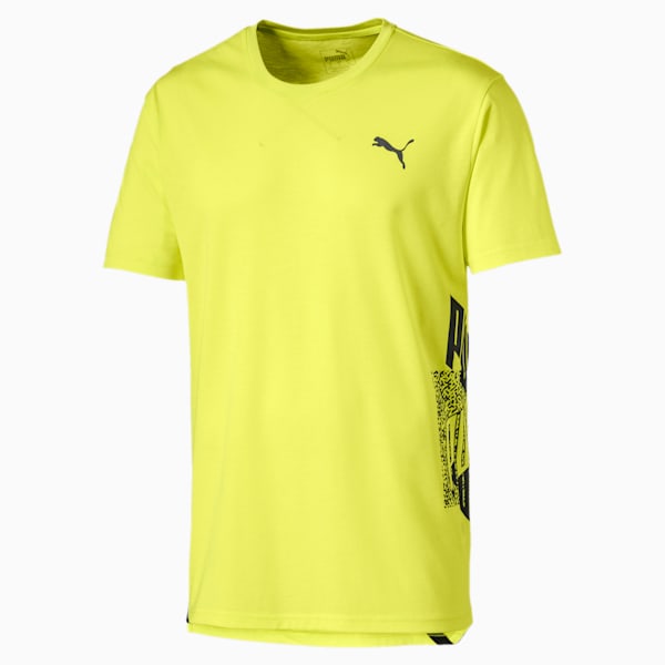 Retro Statement Tee, Fizzy Yellow-Puma Black, extralarge-IND