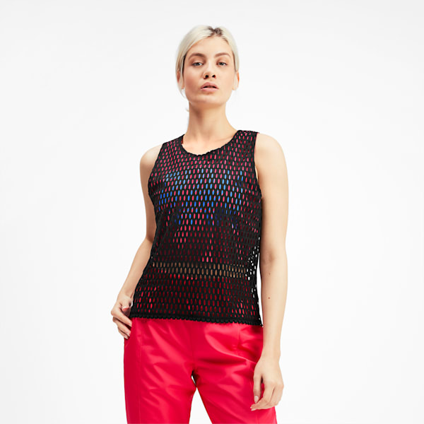 SHIFT Women's Mesh Tank, Nrgy Rose-Puma Black, extralarge