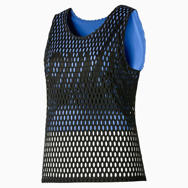 Playera sin mangas con malla para mujer SHIFT, Blue Glimmer, extralarge