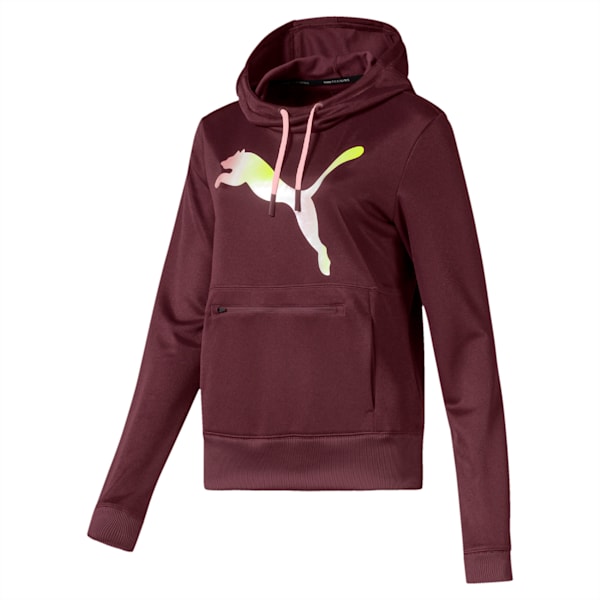 SHIFT Women's Training Hoodie, Vineyard Wine, extralarge-IND