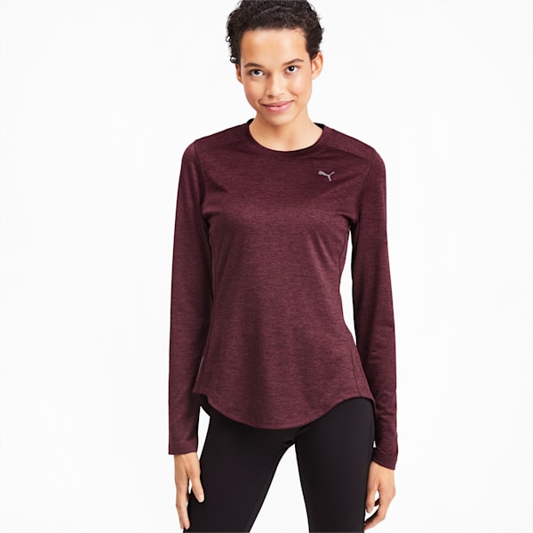 Ignite Women's Long Sleeve Tee, Vineyard Wine Heather, extralarge