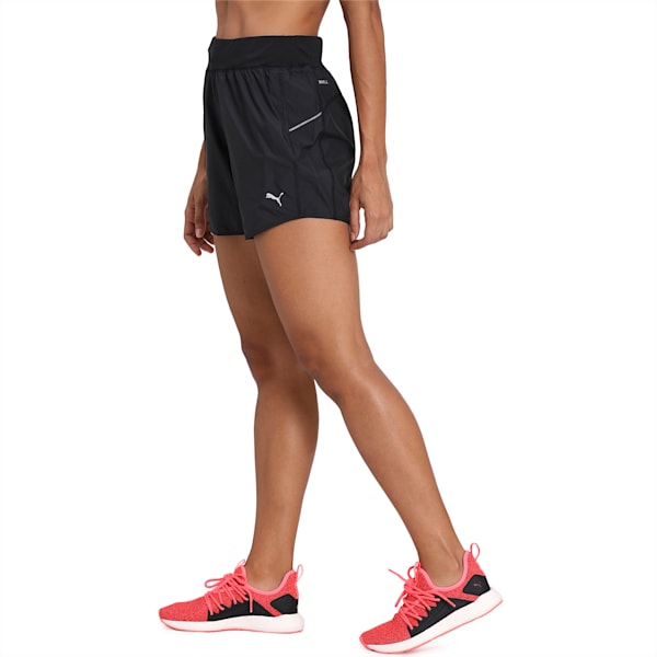 IGNITE windCELL Reflective Tec Women's Regular Fit Running Shorts, Puma Black, extralarge-IND