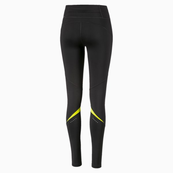 IGNITE Women's Running Tights, Puma Black-Yellow Alert, extralarge-IND