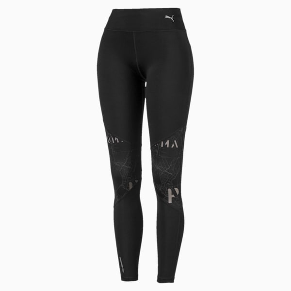 Graphic Women's Leggings, Puma Black-Puma Black, extralarge