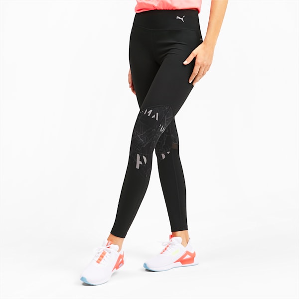 Graphic Women's Leggings, Puma Black-Puma Black, extralarge