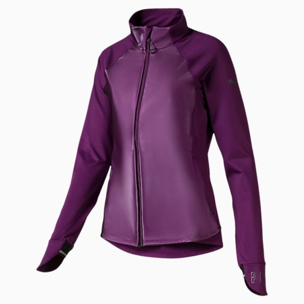 Get Fast Winter Woven Full Zip Women's Running Jacket, Plum Purple, extralarge-IND