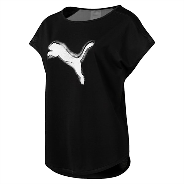 Studio Mesh Cat dryCELL Training T-Shirt, Puma Black-Yellow Alert, extralarge-IND