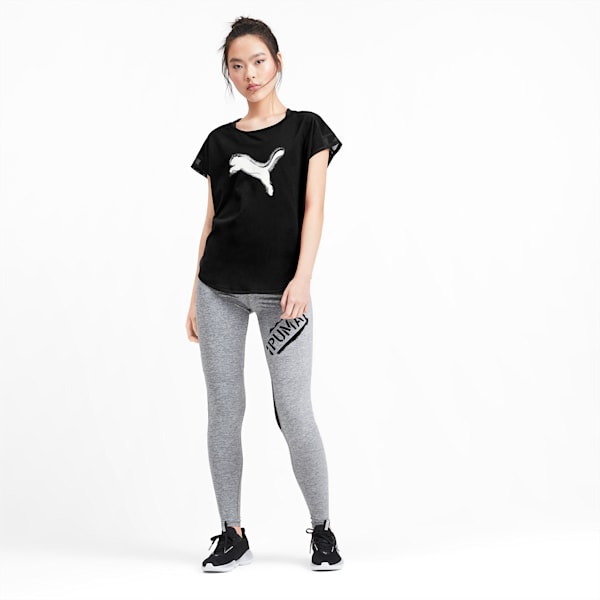 Studio Mesh Cat dryCELL Training T-Shirt, Puma Black-Yellow Alert, extralarge-IND