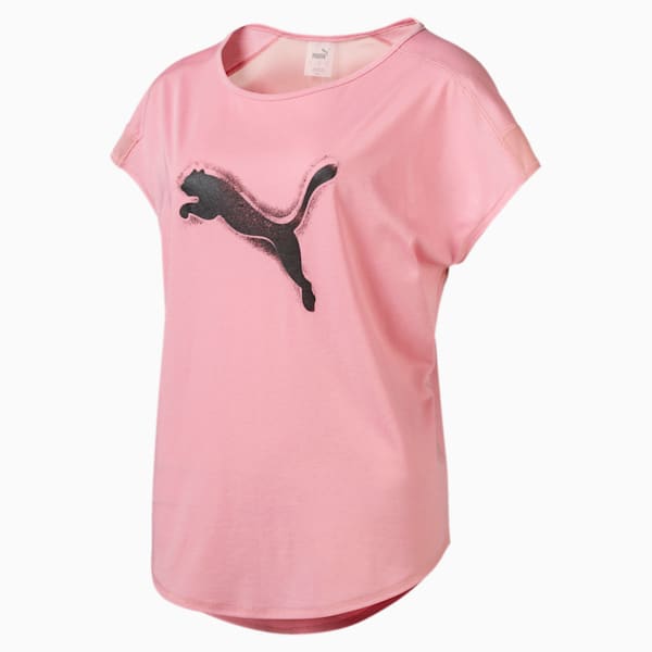Studio Women's Mesh Cat Tee, Bridal Rose, extralarge