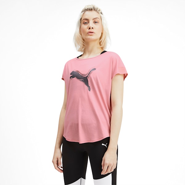 Studio Women's Mesh Cat Tee, Bridal Rose, extralarge