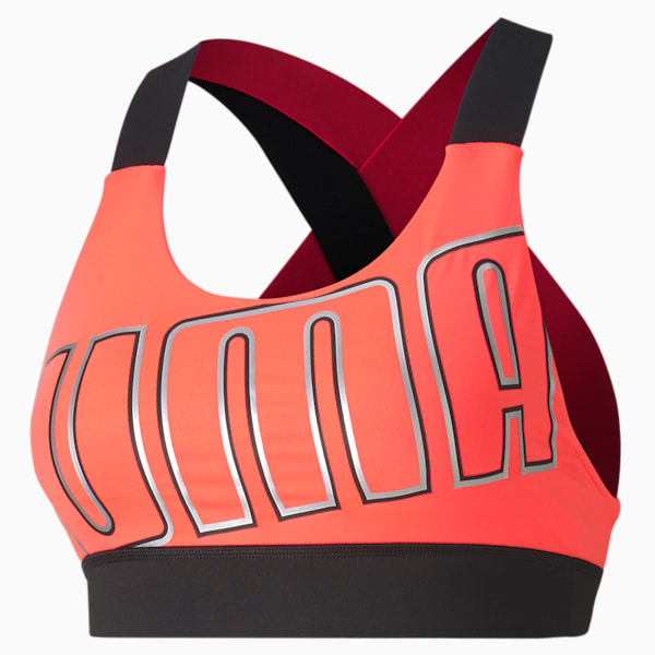 Feel It Women's Mid Impact Bra, Ignite Pink-BRIGHT ROSE, extralarge