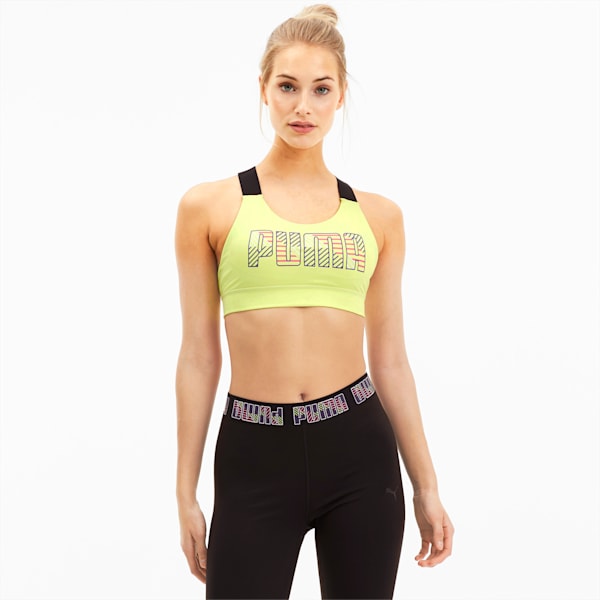Feel It Women's Mid Impact Bra, Sunny Lime, extralarge