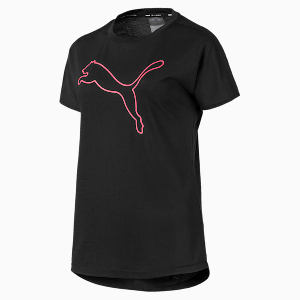 PUMA Cat dryCELL Women's Training  T-shirt, Puma Black-CAT Q3, extralarge-IND