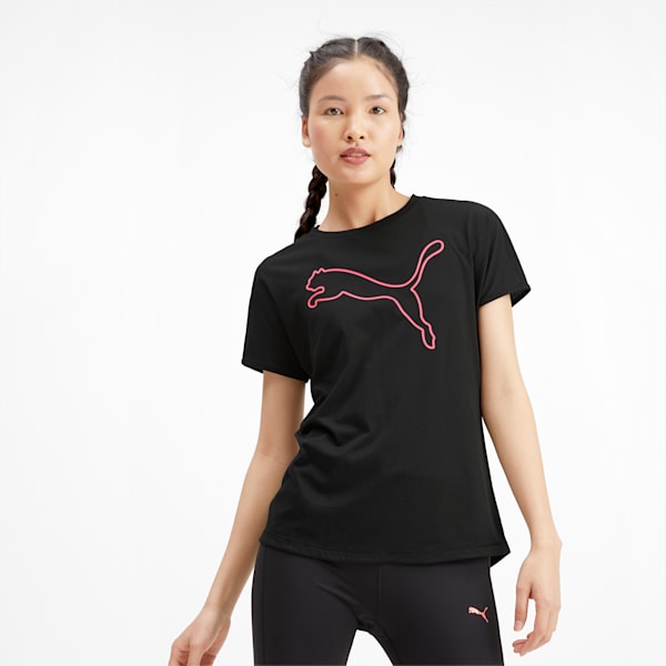 PUMA Cat dryCELL Women's Training  T-shirt, Puma Black-CAT Q3, extralarge-IND