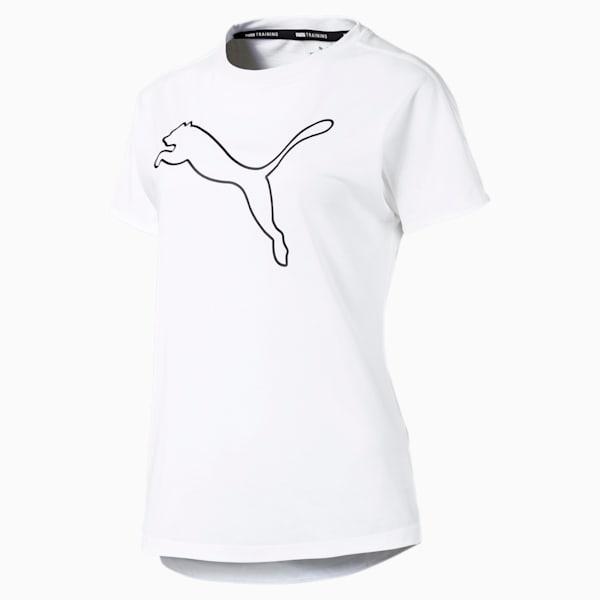 PUMA Cat Women's Tee, Puma White-CAT Q3, extralarge