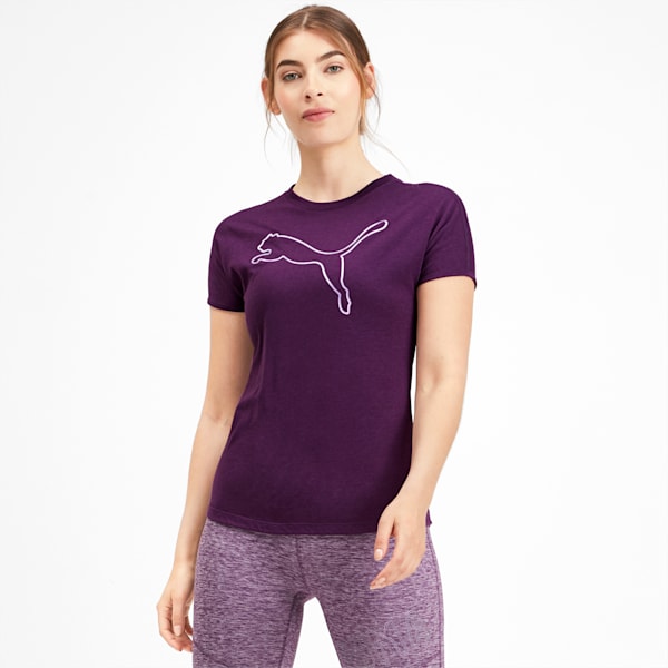 PUMA Cat Women's Tee, Plum Purple, extralarge