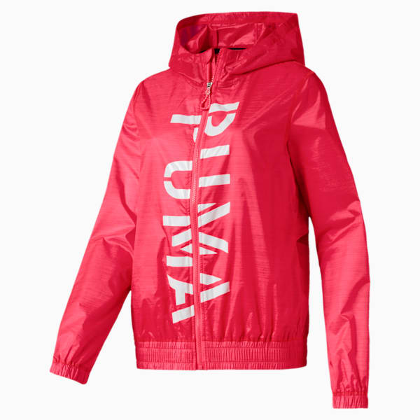 Be Bold Graphic Woven Women's Training Jacket, Pink Alert