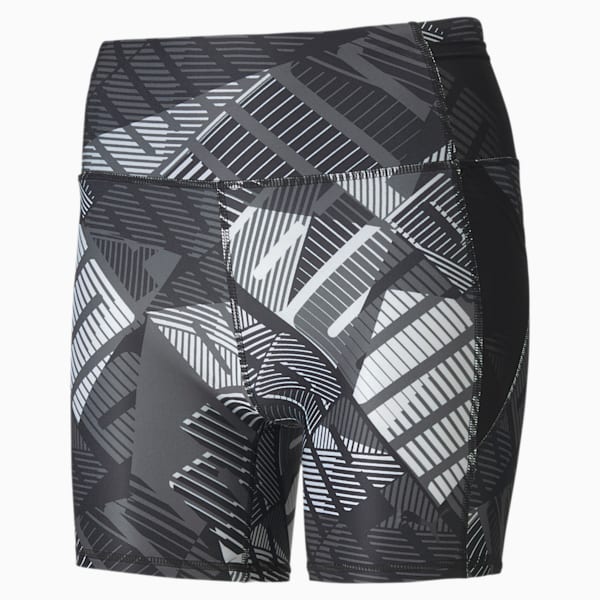 Be Bold Women's Graphic Shorts, Puma Black-Puma White-Q1 Prt, extralarge