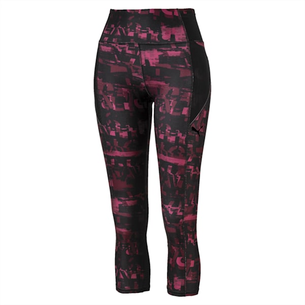 Be Bold All-Over Print 3/4 dryCELL Women's Training Tights, Vineyard Wine, extralarge-IND