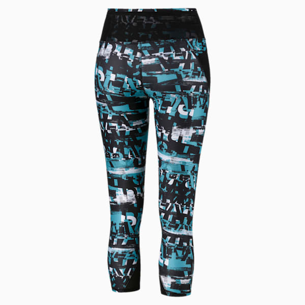 Be Bold AOP Women's 3/4 Leggings, Milky Blue, extralarge