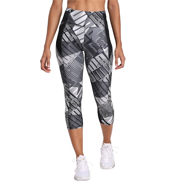 Be Bold All-Over Print 3/4 dryCELL Women's Training Tights, Puma Black-Puma White-Be Bold Q1 Prt