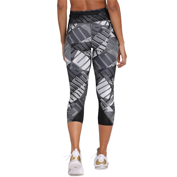 Be Bold All-Over Print 3/4 dryCELL Women's Training Tights, Puma Black-Puma White-Be Bold Q1 Prt