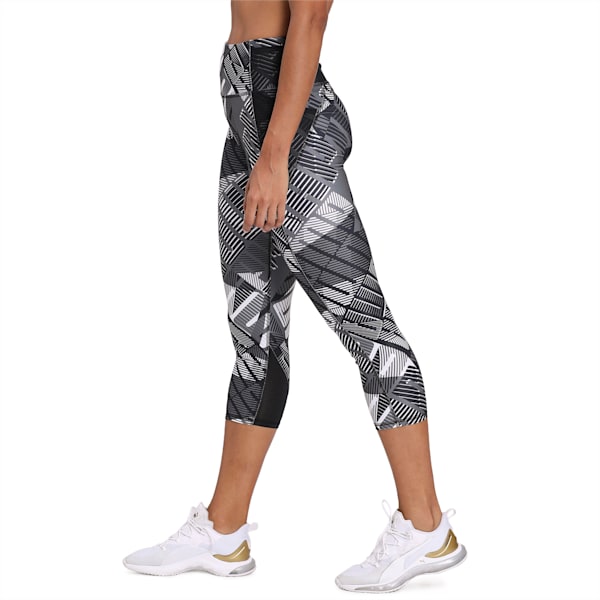 Be Bold All-Over Print 3/4 dryCELL Women's Training Tights, Puma Black-Puma White-Be Bold Q1 Prt