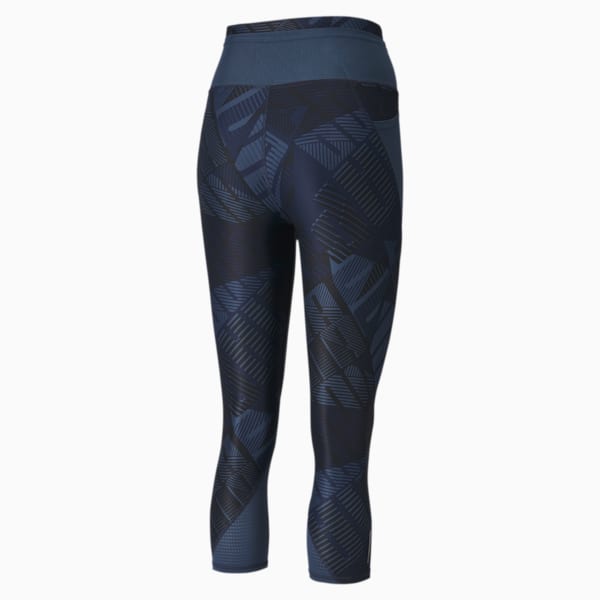 Be Bold AOP Women's 3/4 Leggings, Dark Denim-Be Bold Q1 Prt, extralarge