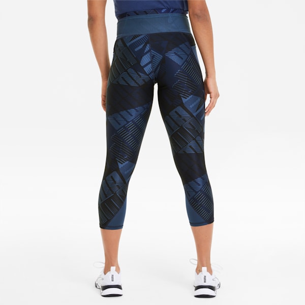 Be Bold AOP Women's 3/4 Leggings, Dark Denim-Be Bold Q1 Prt, extralarge