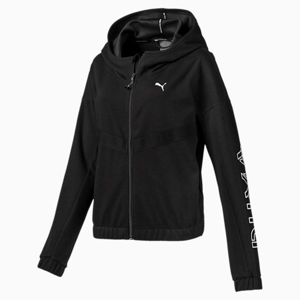HIT Feel It Knitted Women's Training Sweat Jacket, Puma Black, extralarge-IND