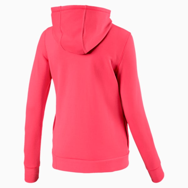 Logo Women's Flatlock Stich Sweat Jacket, Pink Alert, extralarge-IND