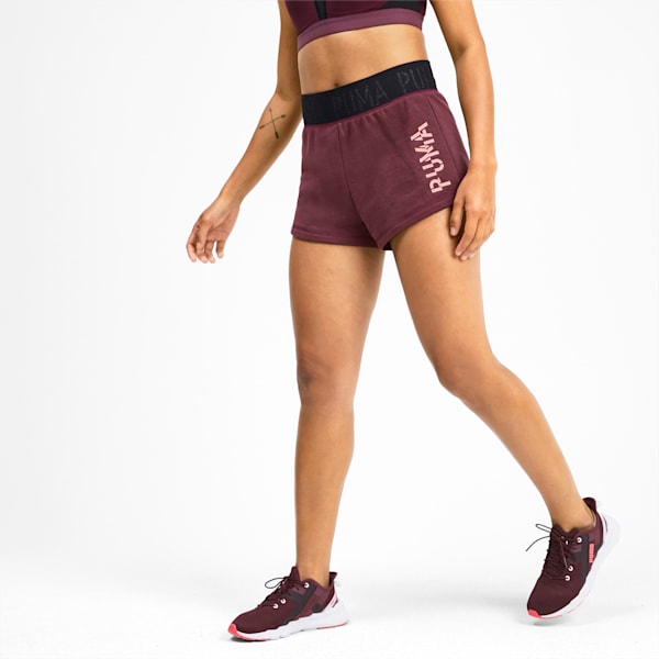 Logo Women's Shorts, Vineyard Wine Heather, extralarge